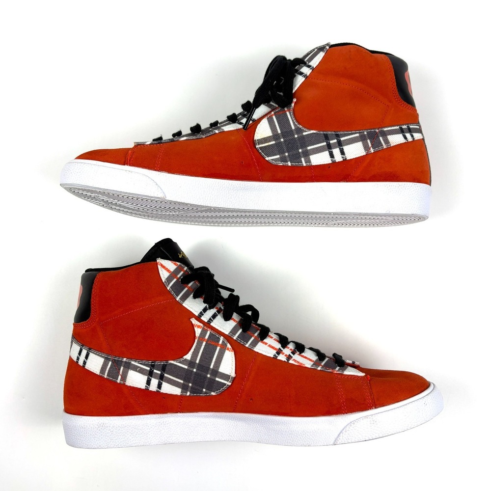NWoB Ben Simmons x Nike Blazer Mid Premium Plaid Sneakers Shoes Mens Sz 13 Red